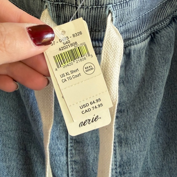 Aerie Wide-Leg Denim Trousers NWT - Picture 6 of 7